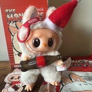 Pop Mart Lafufu The Monsters Series Coca Cola Plush Lafufu With Open Box & Card